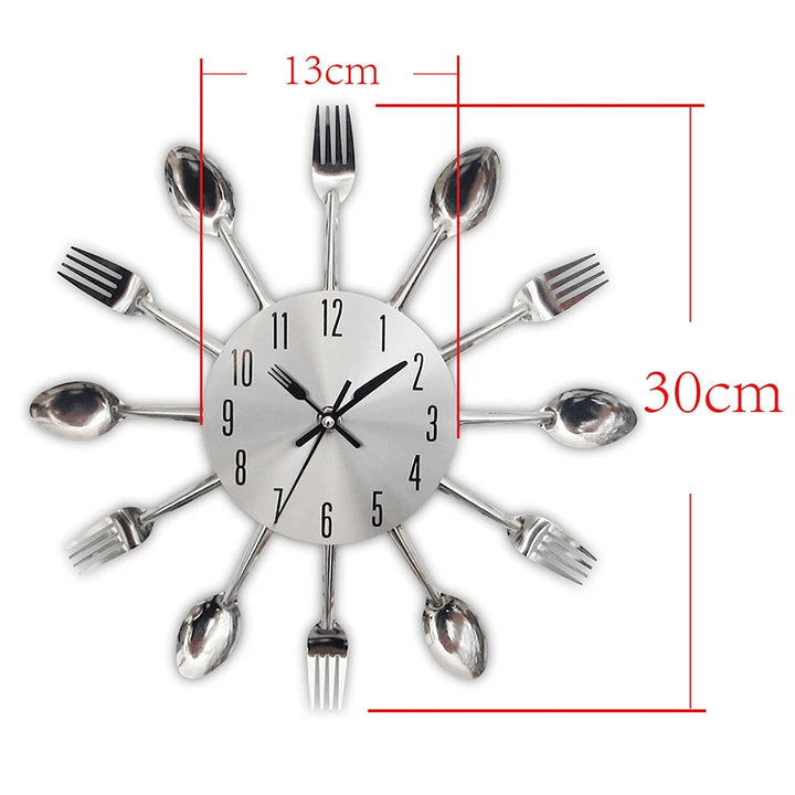 Creative Quartz Metal Kitchen Wall Clock