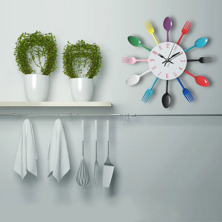 Creative Quartz Metal Kitchen Wall Clock