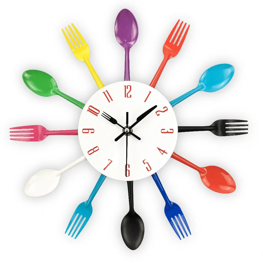 Creative Quartz Metal Kitchen Wall Clock