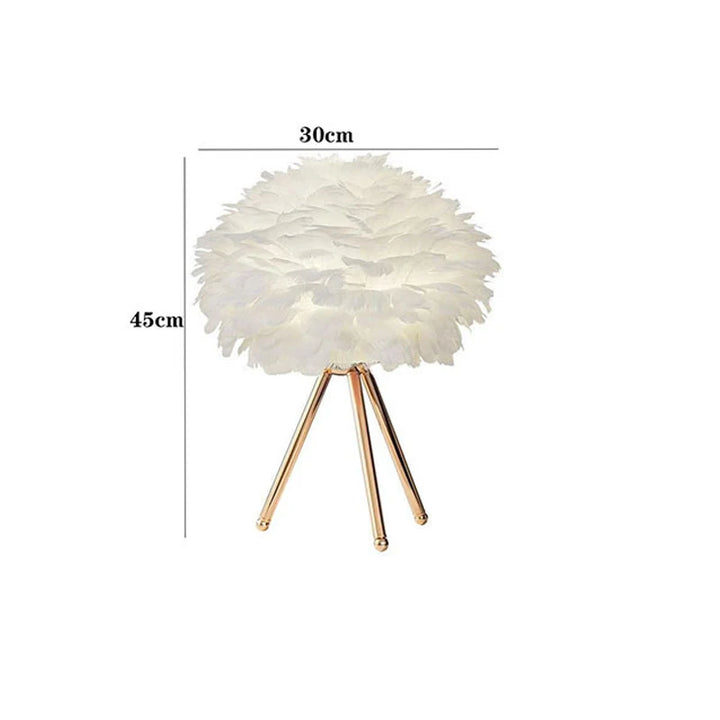 Simple Feather LED Table Lamp Bedroom Dining Room Hotel Bedside Desk Lamp Living Room Decoration Table Lights