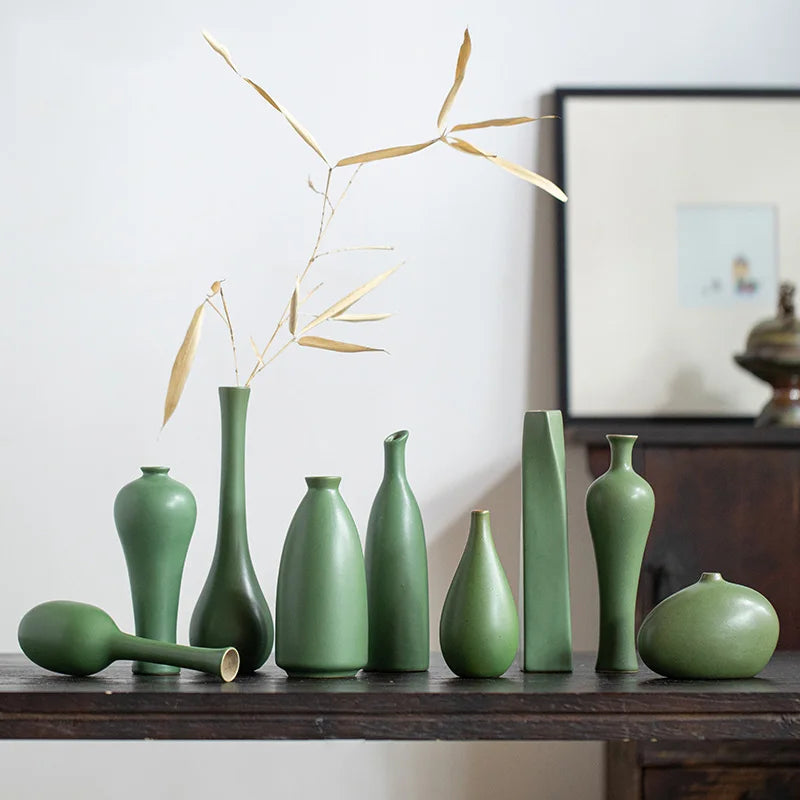 Modern fashion Home Furnishing, small handmade chinese ceramic vases, flower pottery vase, desk accessories, crafts