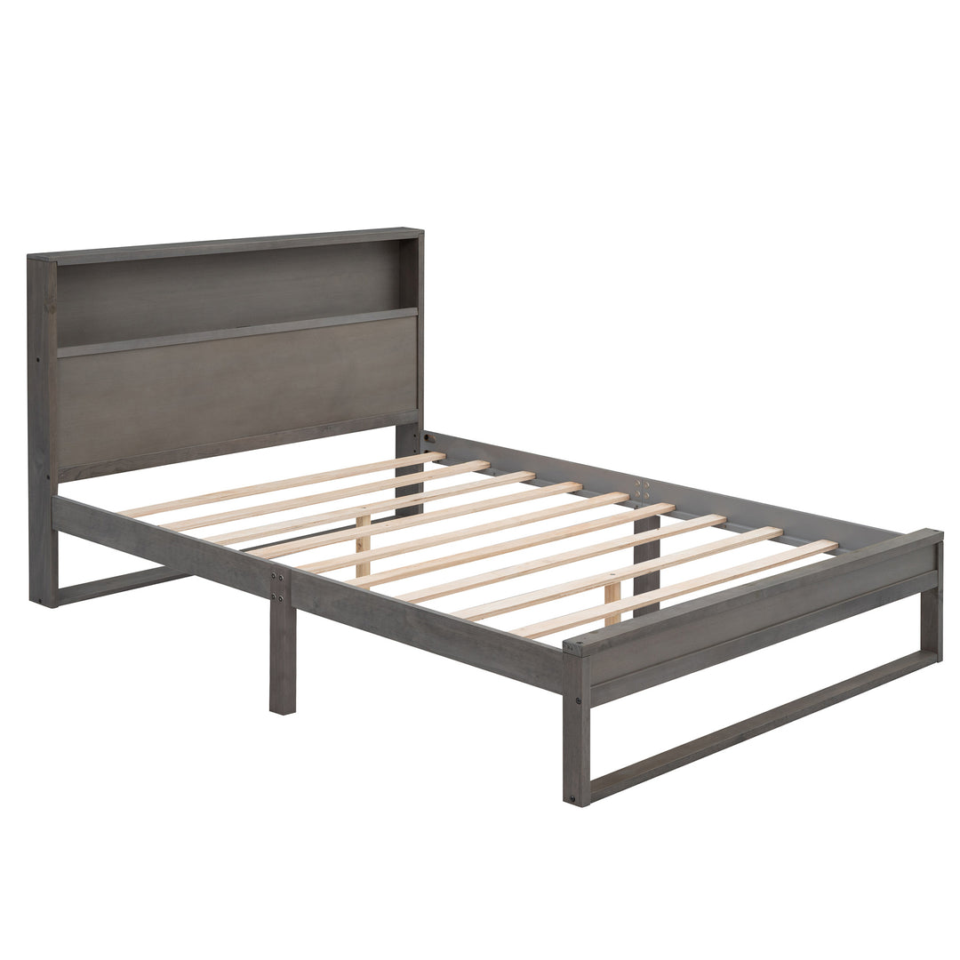 3 Pieces Queen Size Platform Bed with Nightstand and Dresser